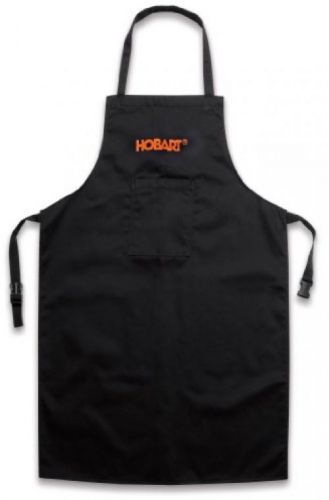 Hobart Welding Apron 24 X 36IN Metal Welder Cotton Fabric Elastic Strap Band BLK