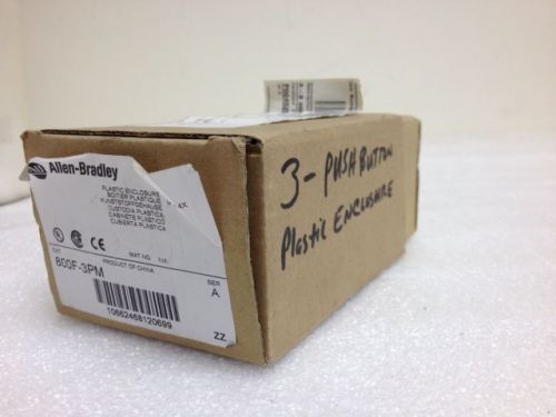 Allen Bradley 3-hole pushbutton enclosure 800F-3PM, Plastic