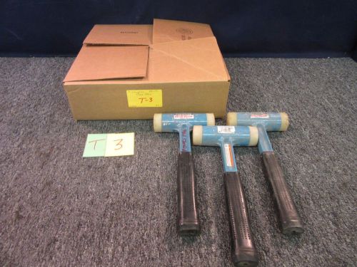 3 VAUGHAN DEAD BLOW HAMMER DB175 1 3/4&#034; FACE MALLET TOOL SHOP STRIKE USED