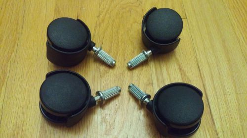 Set of 4 PLASTIC CASTER WHEELS 3 drawer cart office storage Sterilite