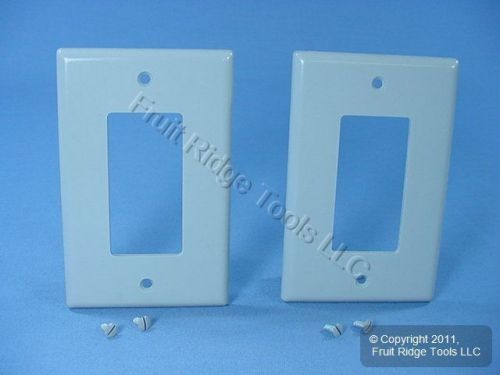 2 Leviton Gray Decora LARGE Wallplates GFCI GFI Rocker Switch Covers 80601-GY