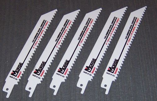 5ea. MK Morse RB606ST 6&#034; 6-TPI Reciprocating Saw Blades