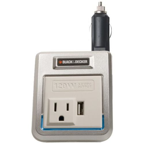 Black &amp; Decker PI120P Power Inverter w/USB Outlet - 120 Watt