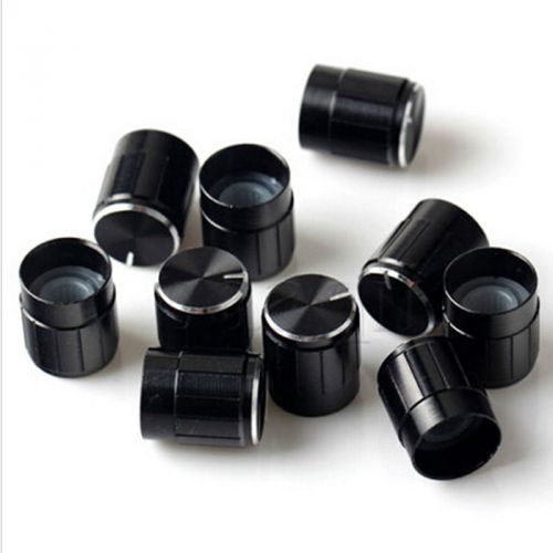 10 Pcs Volume Control Rotary Knobs Black for 6mm Dia. Knurled Shaft Potentiomete