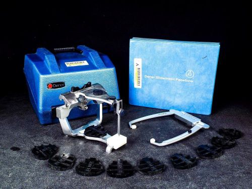 Denar Mark II Dental Lab Occlusion Articulator w/ 10 Mounting Plates &amp; Case