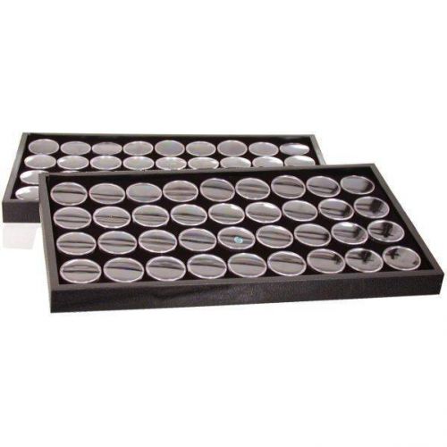 Black 72 gem jars foam insert &amp; travel display tray for sale