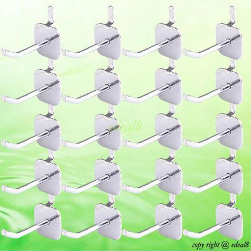 20x Slatwall Hook Slat Wall Peg Board Shelf Shop Style Organization Hangers A69