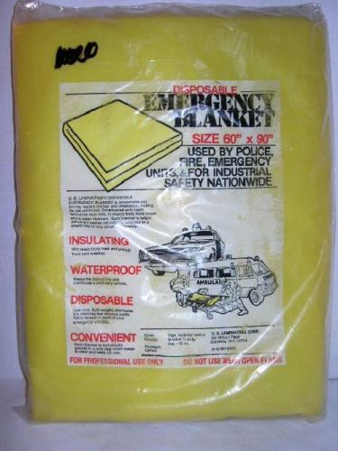 High visibility yellow disposable emergency blanket for sale