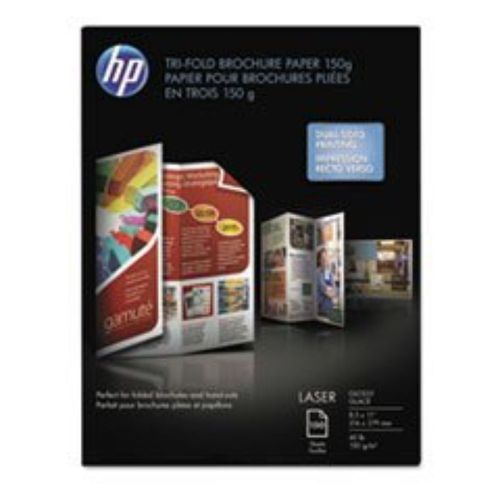 - Tri-Fold Laser Brochure Paper, 97 Brightness, 40lb, 8-1/2 x 11, White, 150 ...