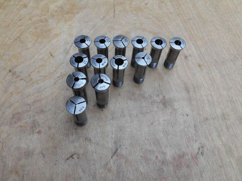 Machinist collets P&amp;W, Precision, Hardinge, unbranded, lot of 13