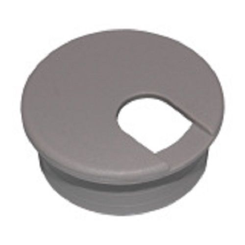 *NEW*  1 3/4&#034; PLASTIC ROUND DESK GROMMET - GRAY -  #MOI-1039GY