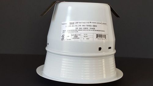 Lithonia lighting 6re1w  6&#034; white regresed eyeball trim/white baffle 14 availabl for sale