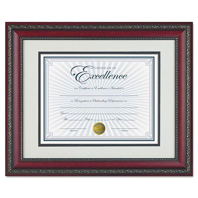 World Class Document Frame w/Cert, Rosewood, 11 x 14, 8 1/2 x 11, Sold as 1 Each