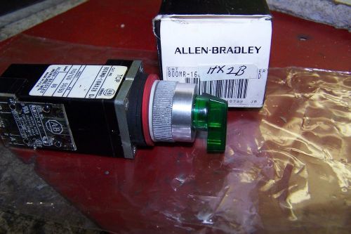 NEW ALLEN BRADLEY 800MR-16HX2B ILLUMINATED 2 POSITION SELECTOR SWITCH GREEN