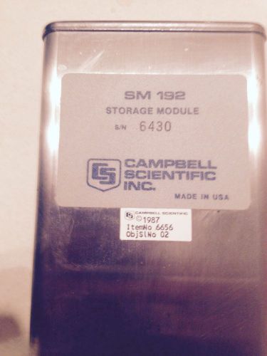 Campbell Scientific Storage Module SM 192 SM192 FREE SHIPPING!