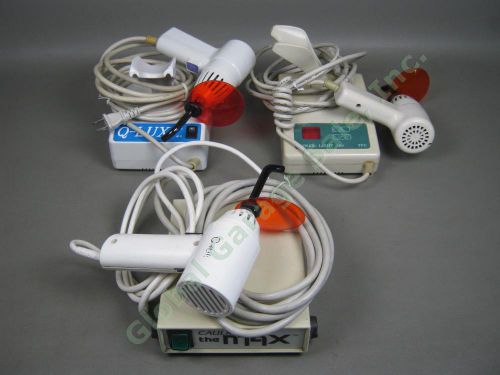 3 Dental Curing Lights Lot Dentsply Caulk The Max 100 TPC Power +Rolence Q-Lux