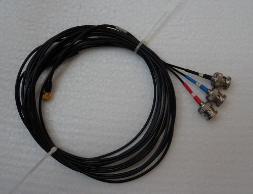 Bruel &amp; kjaer ao0526 cable, multi, 1/4&#034;-28 unf 4-pin (f) to 3-ways bnc (m),  5m for sale