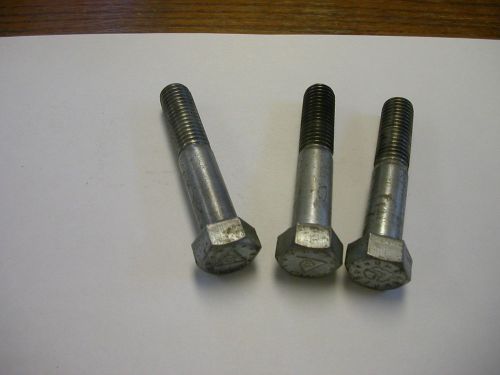 Hex head cap screw bolt 9/16-12 x 3&#034; grade 8  (package of 3) for sale