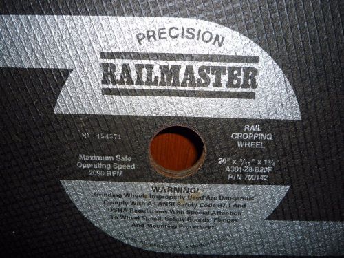 2 RAILMASTER Cutoff 26 inch Cropping Wheel 26&#034; X  3/16 X 1 3/4 Metal Chop Grind