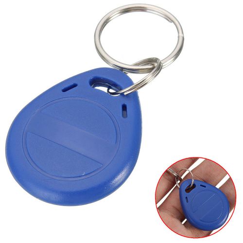 PVC Readable RFID 125Khz Proximity ID Card Token Tag Key Keyfobs Chain Blue