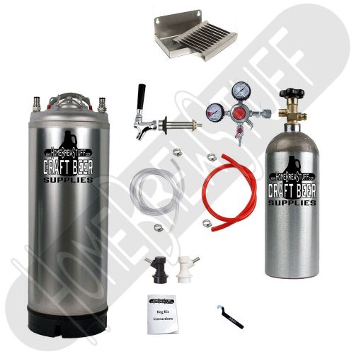 Keg kit kegerator conversion homebrew draft beer tray tap co2 tank &amp; regulator for sale