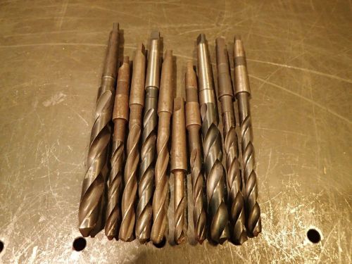 10 Pc Lot Morse Taper #1 Shank Drill Bits MT1 1MT 17/64 3/8 8.8 10.3 12.8 14 mm