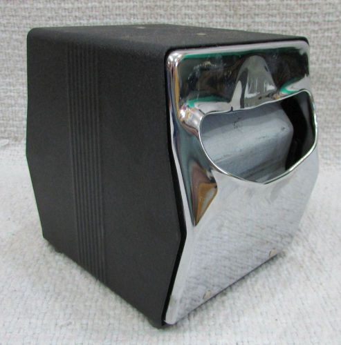 Black Metal Chrome Steel Vintage 4x5 Restaurant Ware Cafe Napkin Holder FREE SH