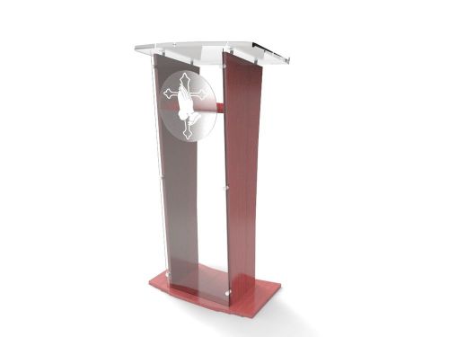 Acrylic/Podium/Lectern/Pulpit/Plexiglass/Lucite/clear 1803-5 Wood Shelf Frame