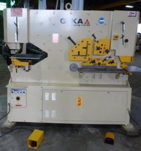 GEKA HYDRAULIC IRONWORKER 120 Ton 110/SD Dual Operation(29076)