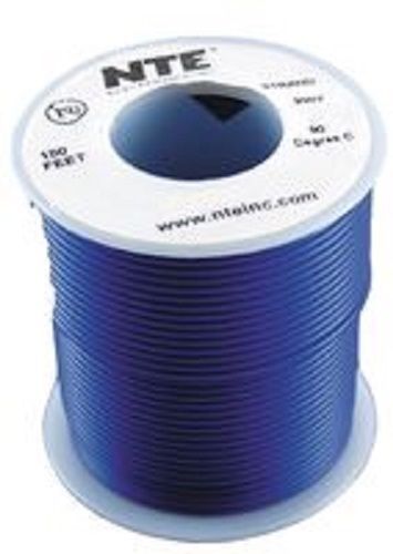 NTE WA08-06-100 Hook Up Wire Automotive Type 8 Gauge Stranded 100 FT BLUE