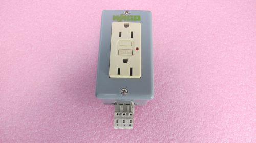 WAGO 15AMP GFCI 51018351 3609 10968 DIN RAIL RECEPTACLE DIN RAIL MOUNT OUTLET