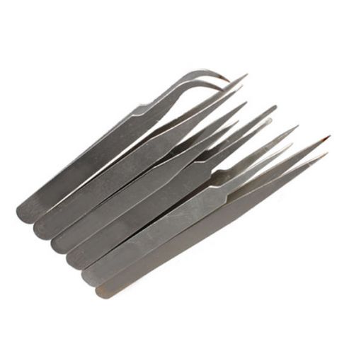 6pcs industrial anti-static tweezer maintenance electrical tool kit ts10-15 jt1 for sale