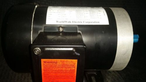 WORLDWIDE ELECTRIC MOTOR, 1/2 (0.50) HP, 3 PH, TEFC, 1725 RPM, 56C FRAME