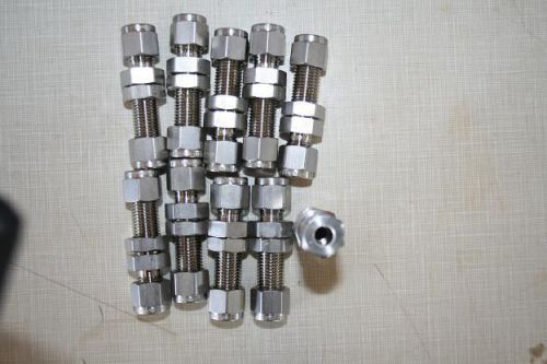 Swagelok1/4&#034; bulkhead unions. A total of 10