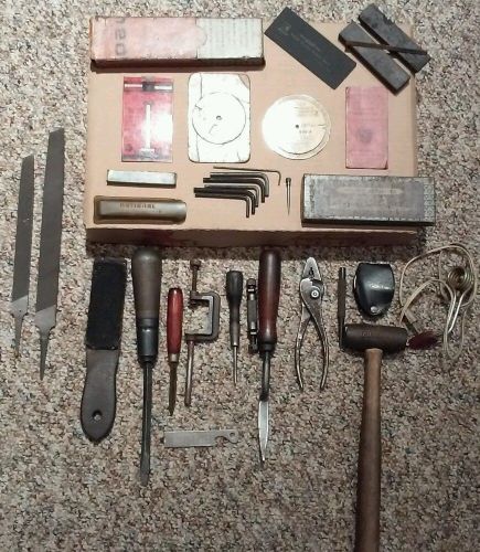 LOT of NORTON, LUFKIN, L.S. STARRETT, SHARPENING STONES &amp; MACHINIST TOOLS