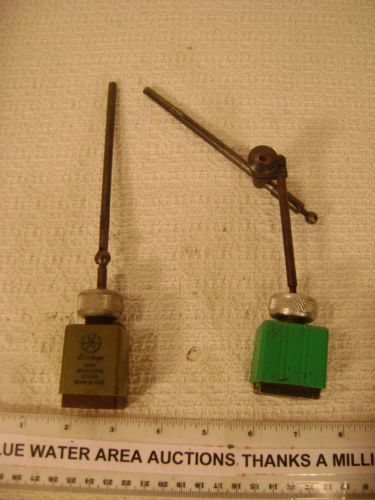 (2) Mini Magnetic Mag Base, MITUTOYO &amp; ENCO Tiny Titan, Both have Swivel Arms,