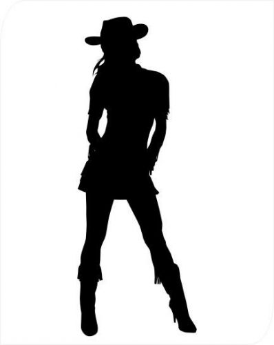 cowgirl funny car vinyl sticker decals truck window bumper decor  #418