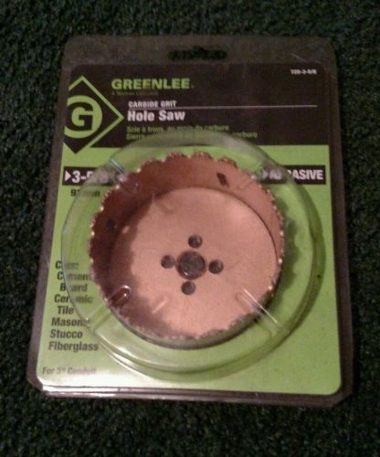 Greenlee 3 5/8&#034; carbide grip hole saw for sale