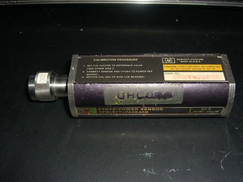 HP/ Agilent 8484A Power Sensor **TESTED** 10MHz 18GHz 100pW 10uW (-70dBm -20dBm)