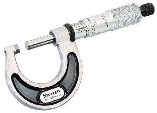 Starrett t226xrl-1 outside micrometer, carbide faces, ratchet stop, lock nut, for sale