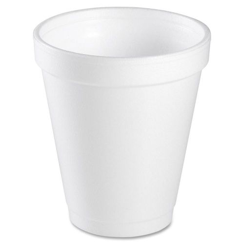 Dart 6J6 Foam Drink Cups, 6 Oz, White, 25 Per Bag, 40 Bags/Carton