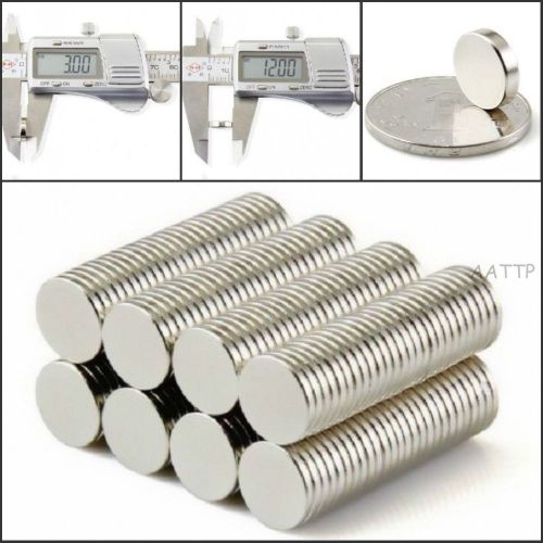 10-100pcs 12x 3mm neodymium disc super strong rare earth n50 fridge magnets hot for sale