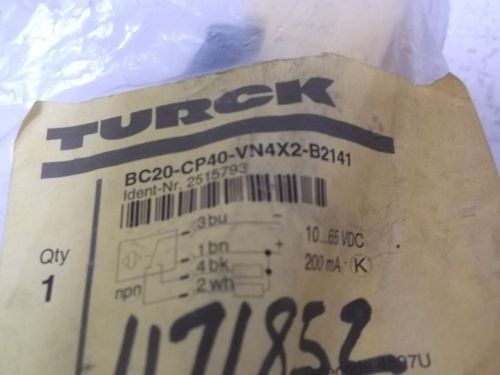 TURCK BC20-CP40-VN4X2-B2141 CAPACITIVE SENSOR *NEW OUT OF BOX*