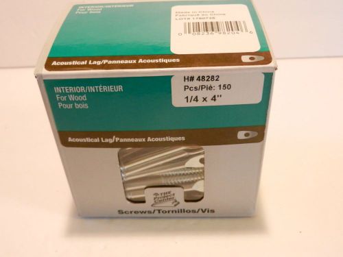 **box of 150** 1/4&#034; x 4&#034; ceiling acoustical eye lag wood screws for sale