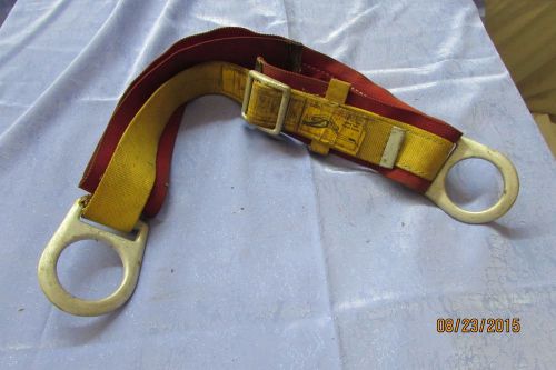 VINTAGE GEMTOR BRAND safety belt logger tree trimming W/ 2 D-Rings