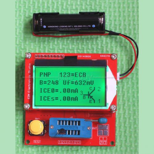 lithium battery GM328 transistor \ RLC \ ESR Tester inductance NPN PNP diodes