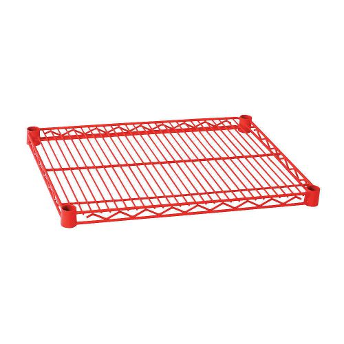 Red epoxy coated steel wire shelving 72&#034; x 24&#034; metro style shelf nsf for sale