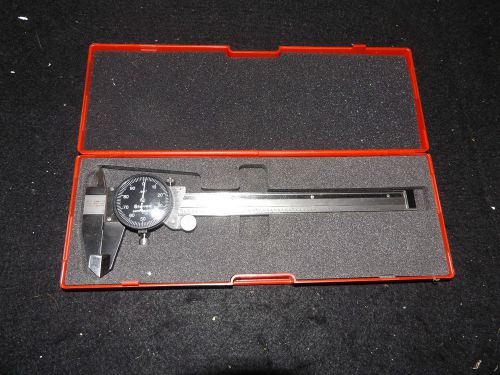 STARRETT NO 120A DIAL CALIPER WITH CASE 6&#034;