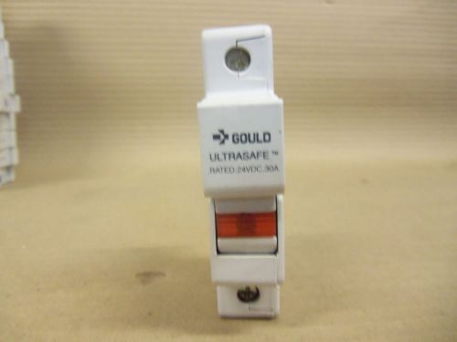 Ferraz/gould usm1i-dc24 ultrasafe 30 amp 24vdc 1 pole din rail fuse holder for sale