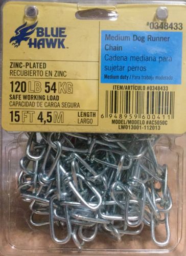 Blue Hawk 15-ft Weldless Steel Dog Runner Chain